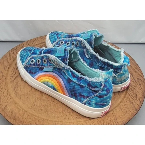 Blowfish Malibu Playwire-F-T Sneakers Blue Tie Dye Size 7 Slip-On - Picture 6 of 13